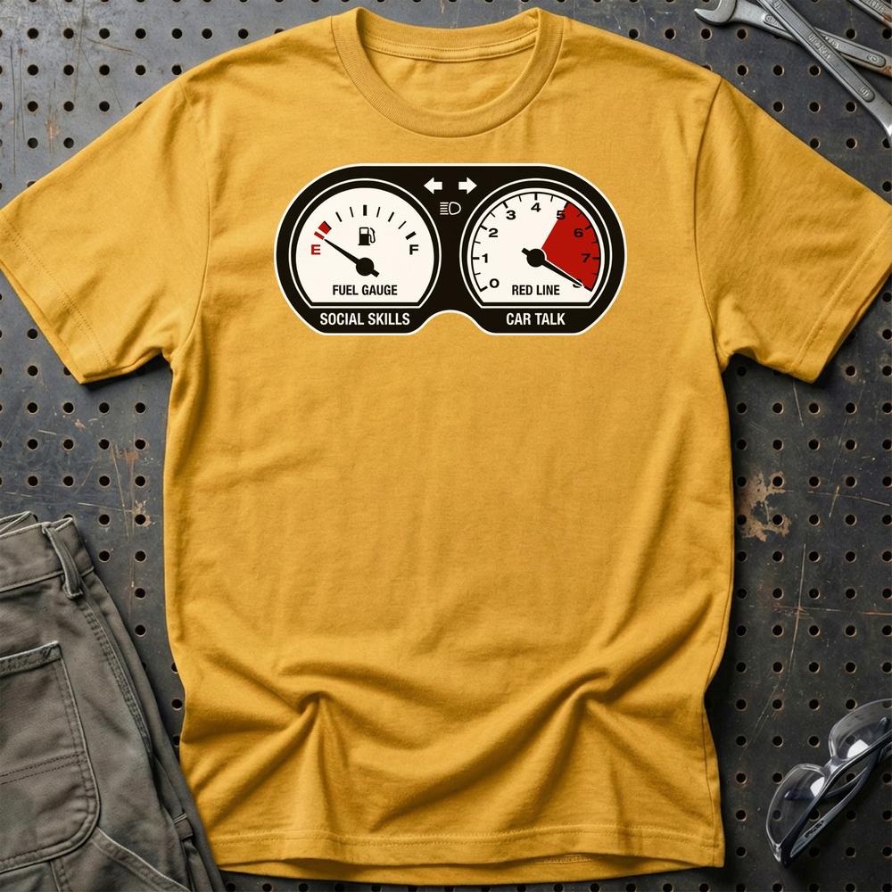 Car Talk - Unisex T-Shirt , Bomuld-Beklædning-Garage Culture-Guld-S-Garage Culture Shop- garage - man cave - merchandise