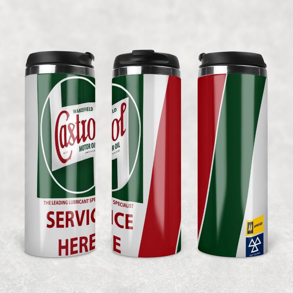 Castrol Motor Oil Termokrus Tumbler Rustfrit Stål-Krus-Motorolie-Garage Culture Shop- garage - man cave - merchandise