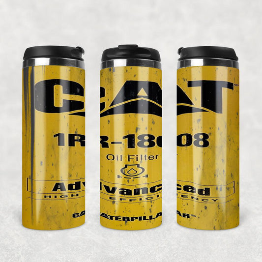 Cat Oil Termokrus Tumbler Rustfrit Stål-Krus-Motorolie-Garage Culture Shop- garage - man cave - merchandise