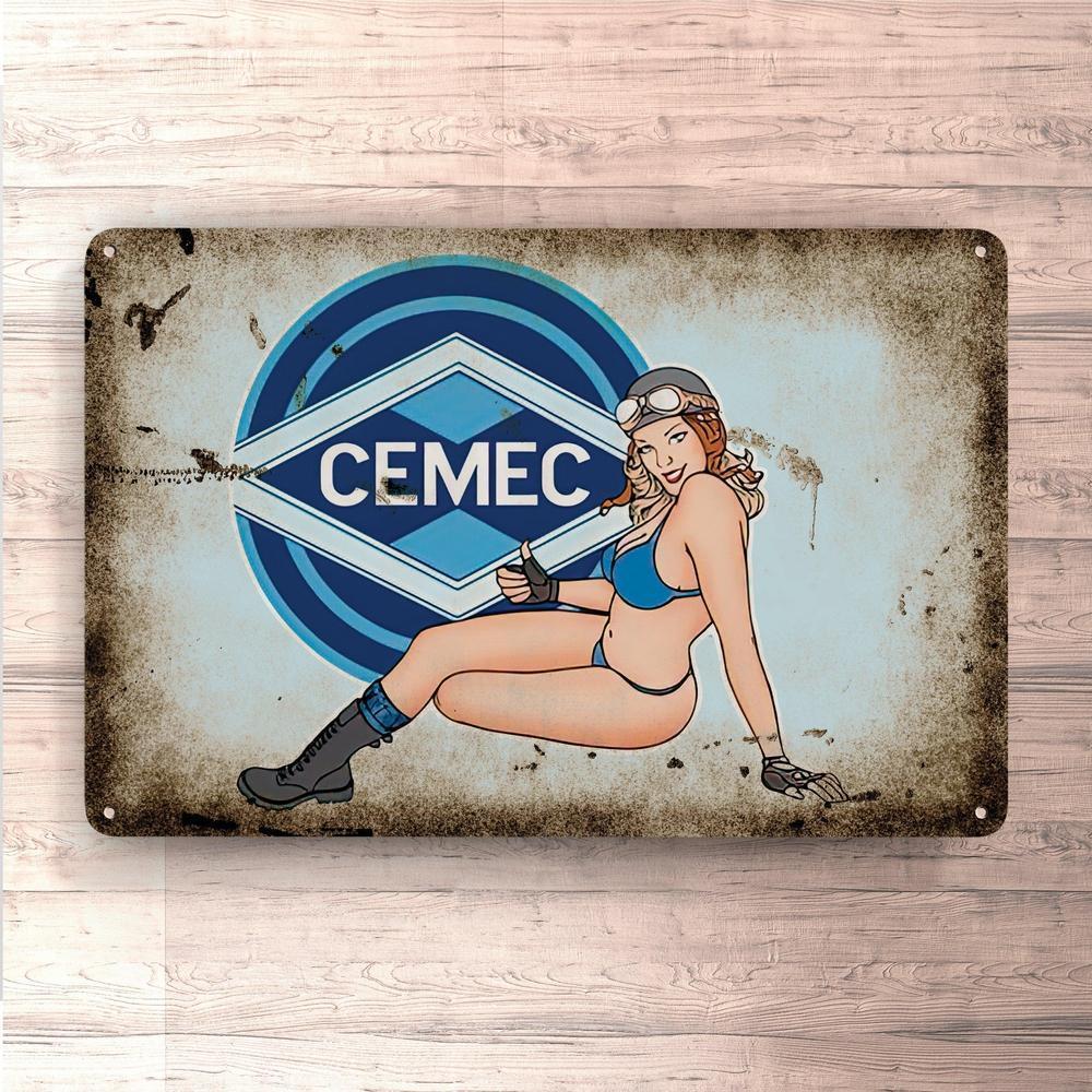 Cemec Pin-Up Vintage Skilte, Musemåtte, Dørmåtte-Skilte-Cemec-Garage Culture Shop- garage - man cave - merchandise