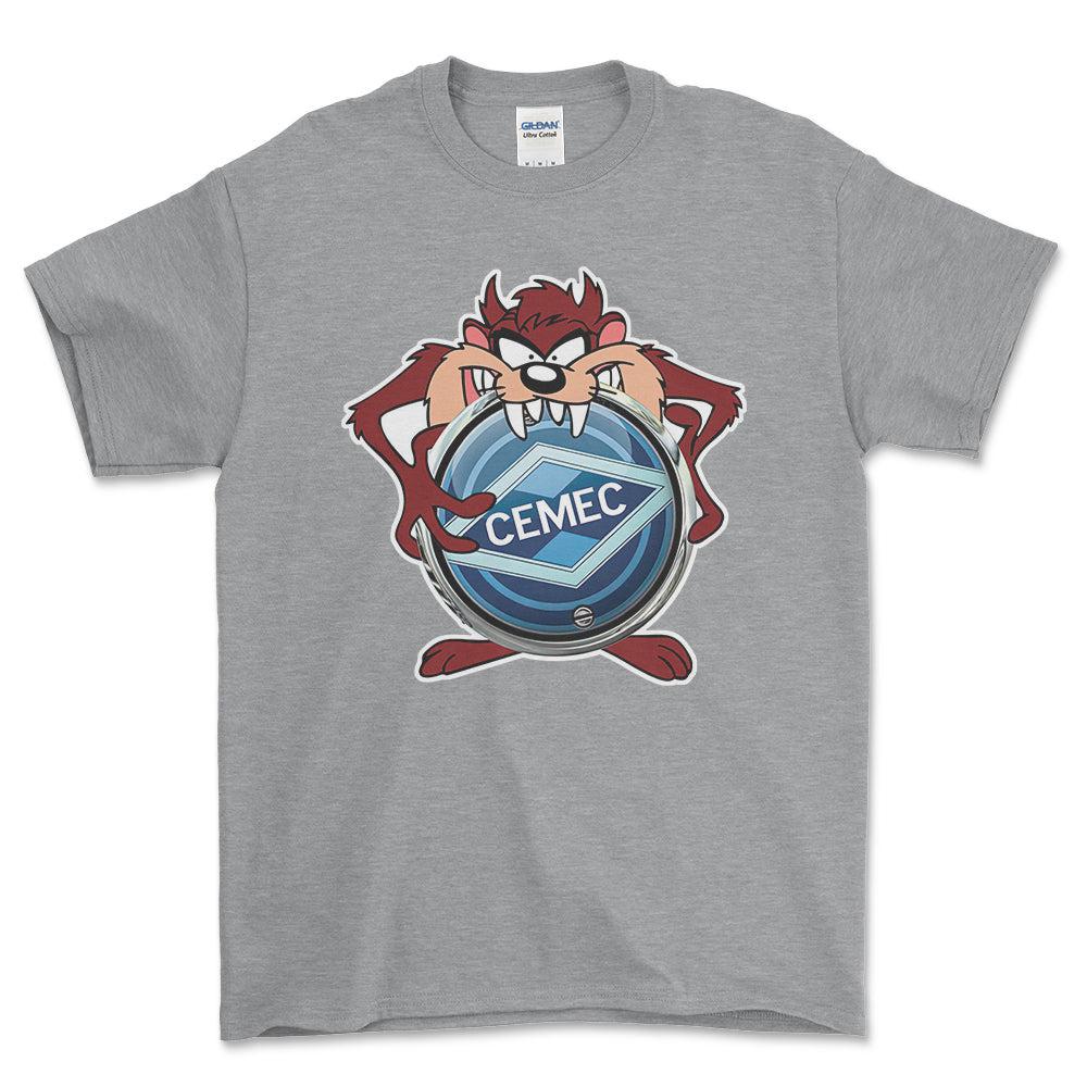 Cemec TAZ Unisex T-Shirt , Bomuld-Beklædning-Cemec-Grå Sport-S-Forside-Garage Culture Shop- garage - man cave - merchandise