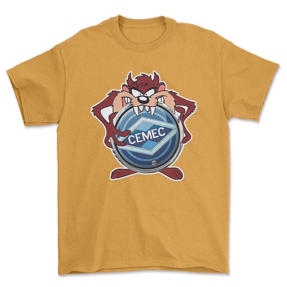 Cemec TAZ Unisex T-Shirt , Bomuld-Beklædning-Cemec-Guld-S-Forside-Garage Culture Shop- garage - man cave - merchandise