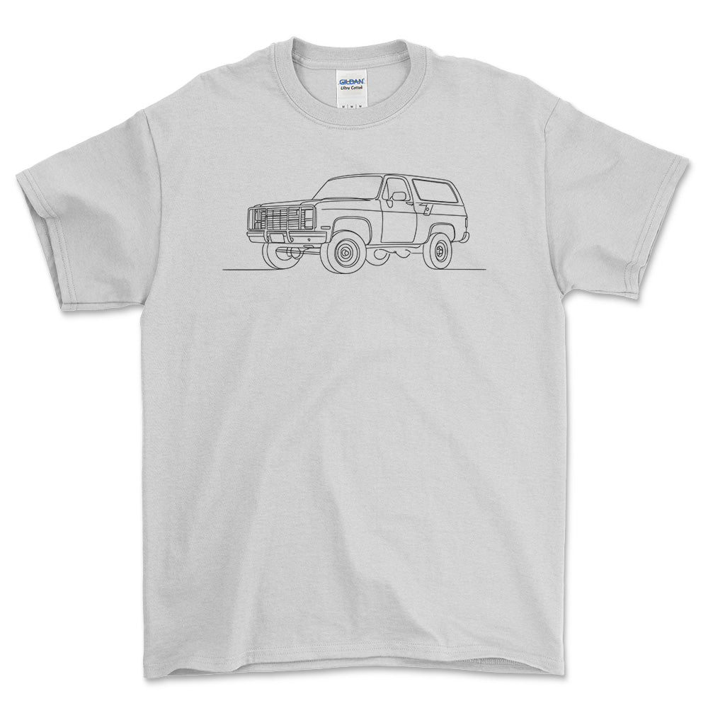 Chevrolet Blazer M1009 - One Line Style Unisex T-Shirt-Beklædning-Chevrolet-Garage Culture Shop- garage - man cave - merchandise