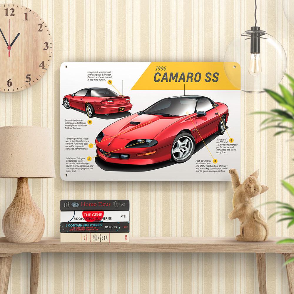 Chevrolet Camaro Ss 1996 Skilte, Musemåtte, Dørmåtte , Plakat-Skilte-Chevrolet-Garage Culture Shop- garage - man cave - merchandise