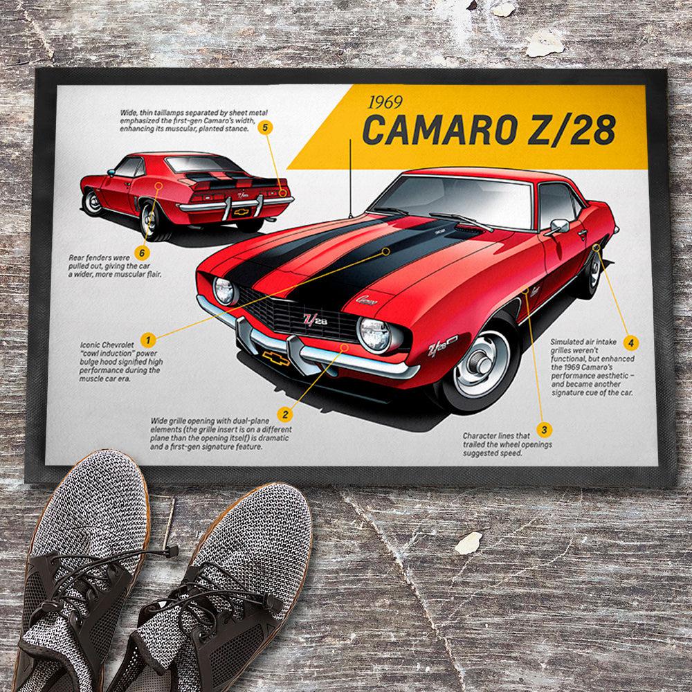 Chevrolet Camaro Z28 1969 Skilte, Musemåtte, Dørmåtte , Plakat-Skilte-Chevrolet-Garage Culture Shop- garage - man cave - merchandise