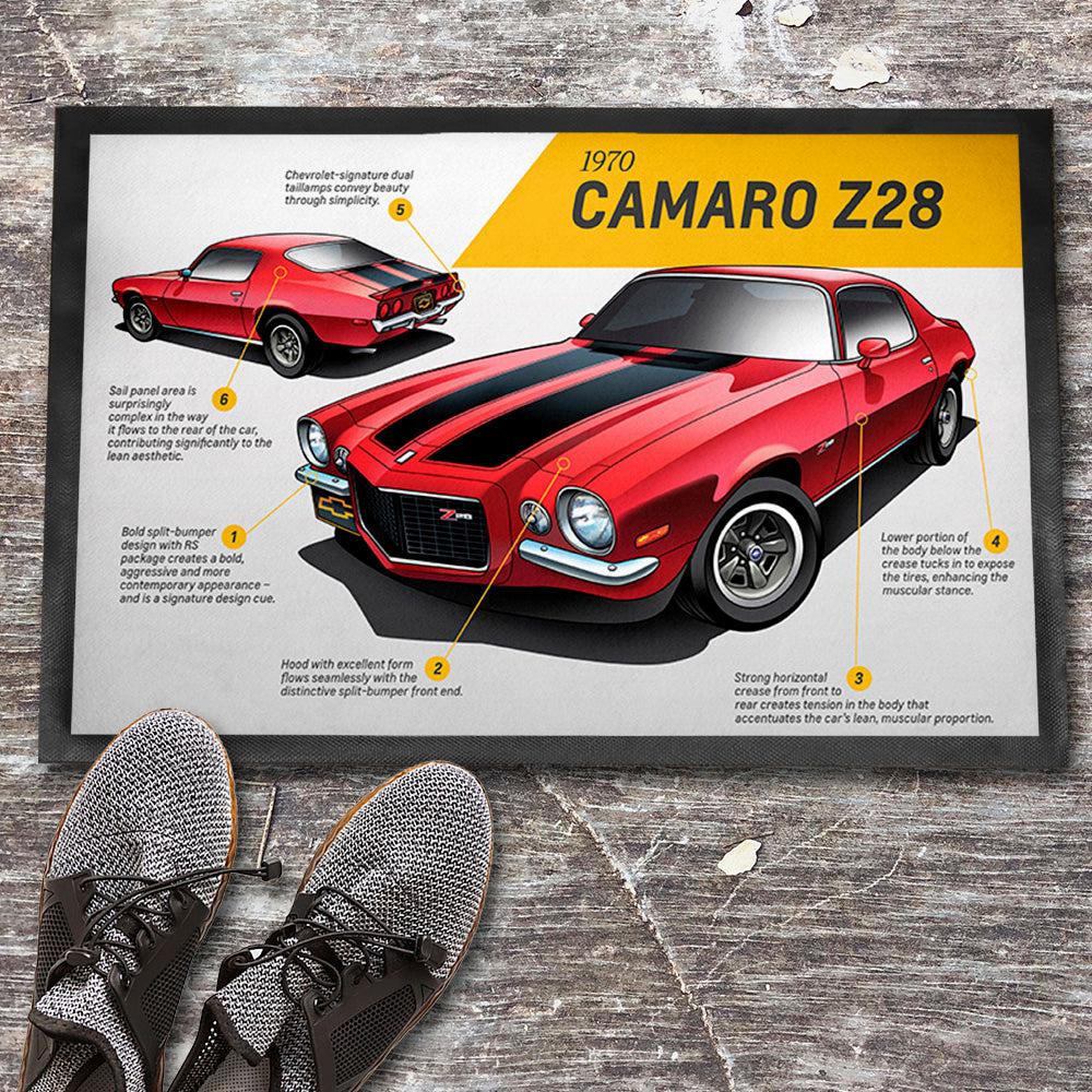 Chevrolet Camaro Z28 1970 Skilte, Musemåtte, Dørmåtte , Plakat-Skilte-Chevrolet-Garage Culture Shop- garage - man cave - merchandise