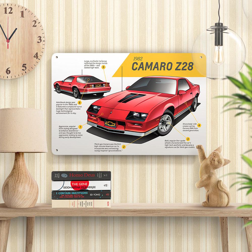 Chevrolet Camaro Z28 1982 Skilte, Musemåtte, Dørmåtte , Plakat-Skilte-Chevrolet-Garage Culture Shop- garage - man cave - merchandise