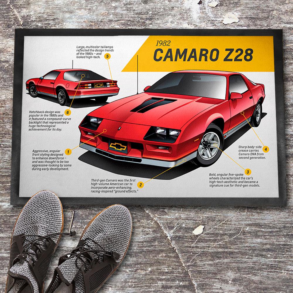 Chevrolet Camaro Z28 1982 Skilte, Musemåtte, Dørmåtte , Plakat-Skilte-Chevrolet-Garage Culture Shop- garage - man cave - merchandise