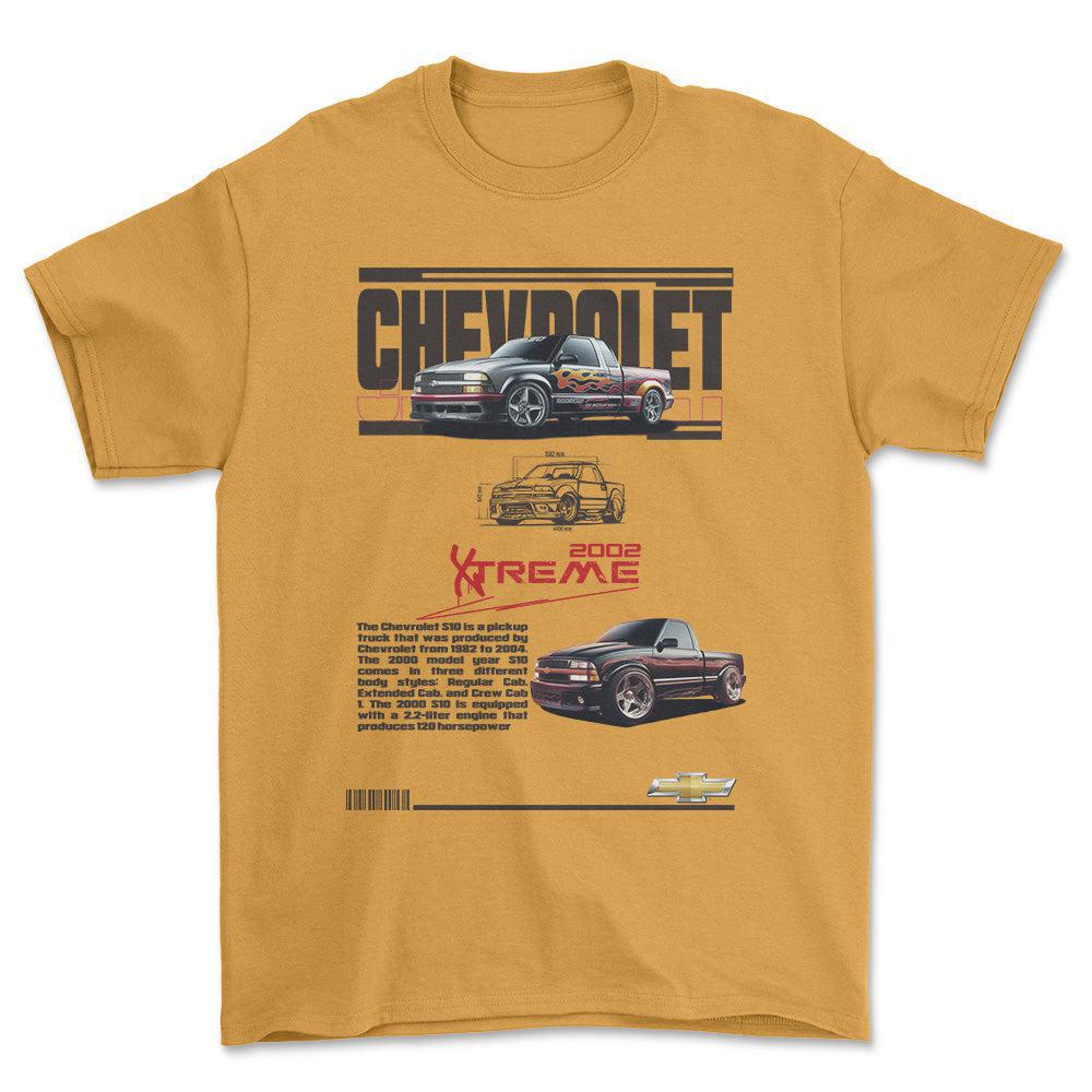 Chevrolet S10 - Unisex T-Shirt , Bomuld-Beklædning-Chevrolet-Guld-S-Forside-Garage Culture Shop- garage - man cave - merchandise