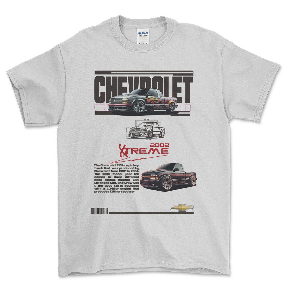 Chevrolet S10 - Unisex T-Shirt , Bomuld-Beklædning-Chevrolet-Hvid-S-Forside-Garage Culture Shop- garage - man cave - merchandise