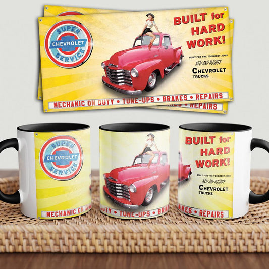 Chevrolet Trucks "To Toner" Vintage Keramisk Krus-Krus-Chevrolet-Garage Culture Shop- garage - man cave - merchandise