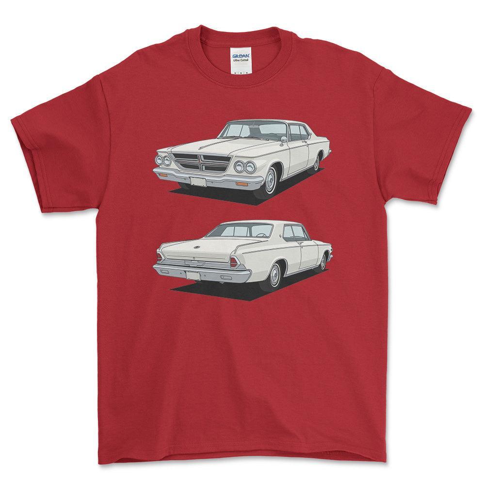 Chrysler 300K Hardtop 1964 - Unisex T-Shirt-Beklædning-Chrysler-Rød-S-Forside-Garage Culture Shop- garage - man cave - merchandise