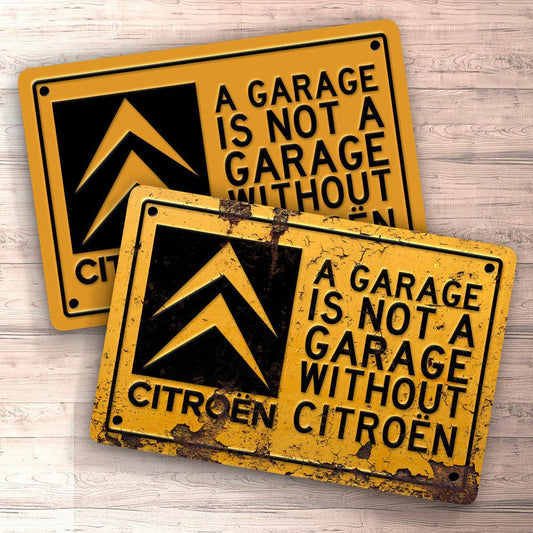 Citroen A Garage Is Not A Garage Without Citroën Skilte, Musemåtte, Dørmåtte , Plakat-Skilte-Citroen-Garage Culture Shop- garage - man cave - merchandise