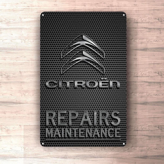 Citroën Repairs Maintenance Skilte, Musemåtte, Dørmåtte , Plakat-Skilte-Citroen-Garage Culture Shop- garage - man cave - merchandise