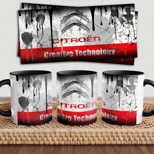 Citroen "To Toner" Vintage Keramisk Krus-Krus-Citroen-Garage Culture Shop- garage - man cave - merchandise