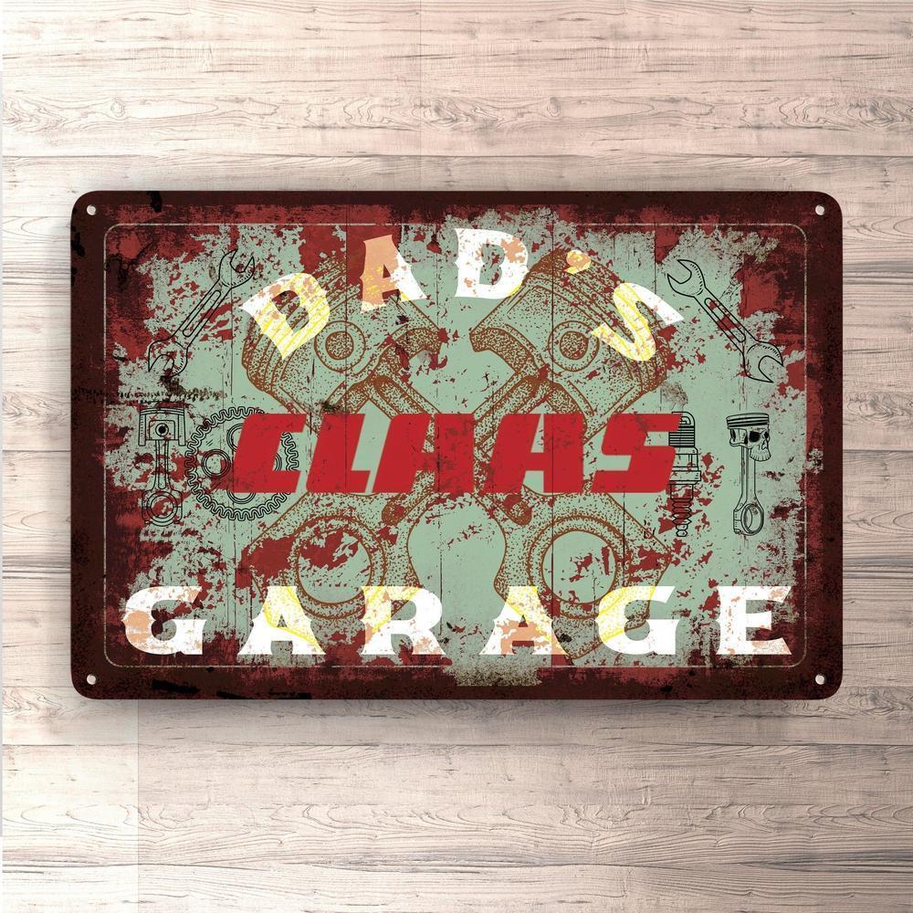 Claas Dads Garage Vintage Skilte, Musemåtte, Dørmåtte , Plakat-Skilte-Claas-Garage Culture Shop- garage - man cave - merchandise