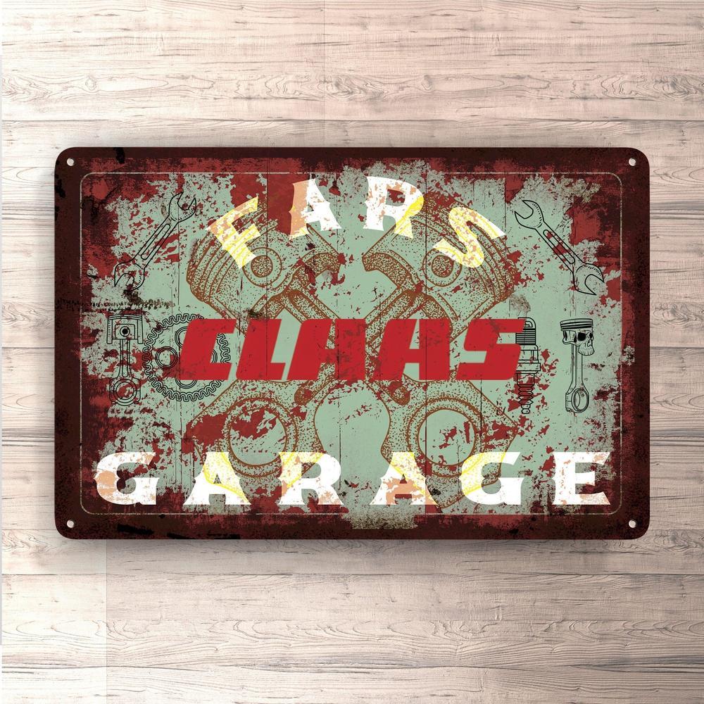 Claas Fars Garage Vintage Skilte, Musemåtte, Dørmåtte-Skilte-Claas-Garage Culture Shop- garage - man cave - merchandise