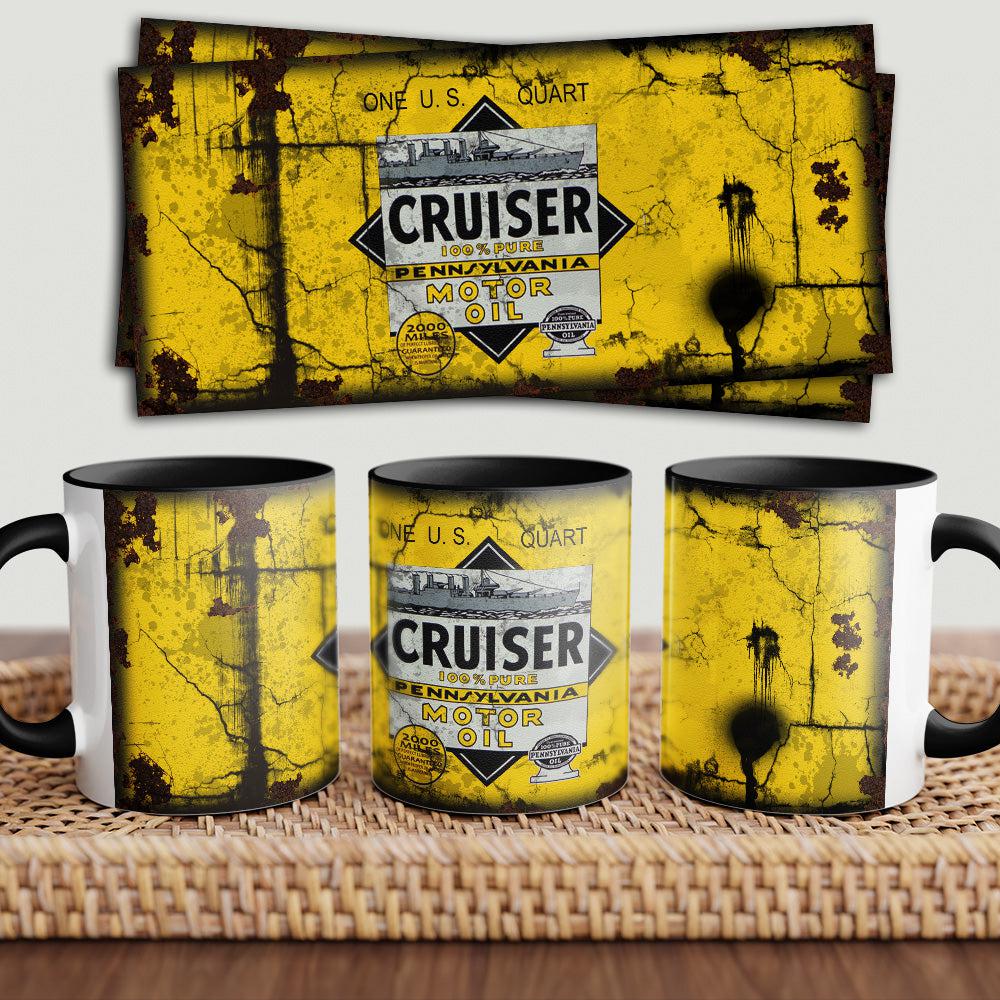 Cruiser "To Toner" Vintage Keramisk Krus-Krus-Motoroil-Garage Culture Shop- garage - man cave - merchandise