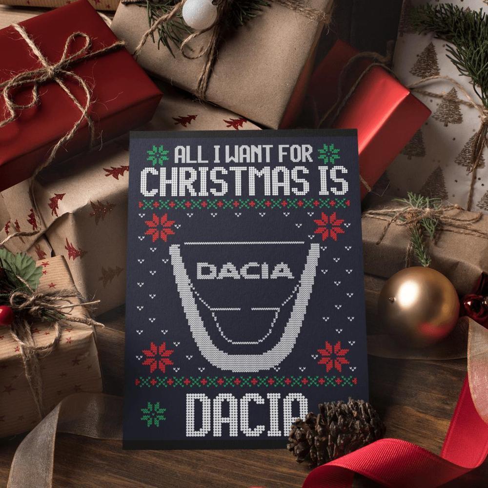 Dacia Juleskilte All I Want For Christmas Is Skilte, Musemåtte, Dørmåtte , Plakat-Skilte-Dacia-Garage Culture Shop- garage - man cave - merchandise