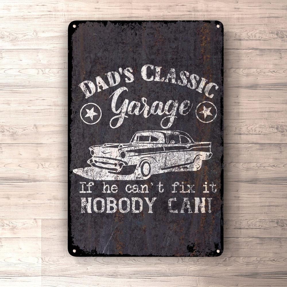 Dad'S Classic Garage 2 Skilte, Musemåtte, Dørmåtte , Plakat-Skilte-Funny Garage-Garage Culture Shop- garage - man cave - merchandise