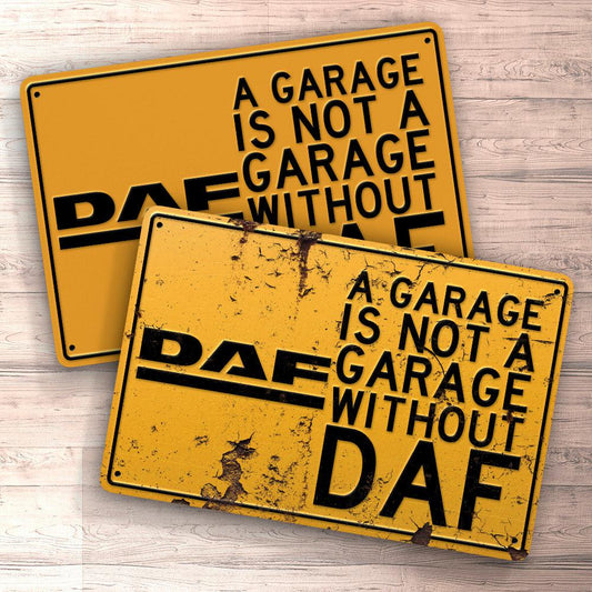 Daf A Garage Is Not A Garage Without Daf Skilte, Musemåtte, Dørmåtte , Plakat-Skilte-DAF-Garage Culture Shop- garage - man cave - merchandise
