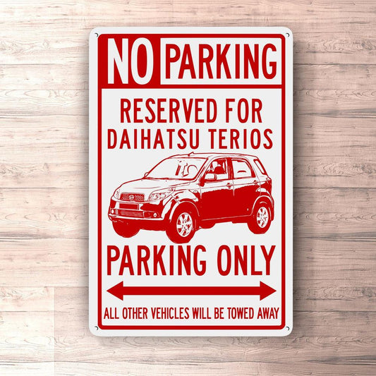 Daihatsu Terios Parking Only Skilte, Musemåtte, Dørmåtte , Plakat-Parking skilte-Daihatsu-Garage Culture Shop- garage - man cave - merchandise