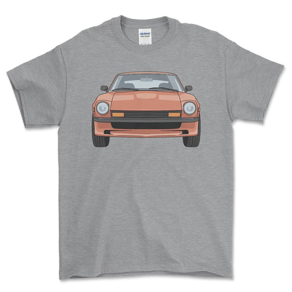Datsun 280Z 1976 - Unisex T-Shirt-Beklædning-Datsun-Grå Sport-S-Forside-Garage Culture Shop- garage - man cave - merchandise