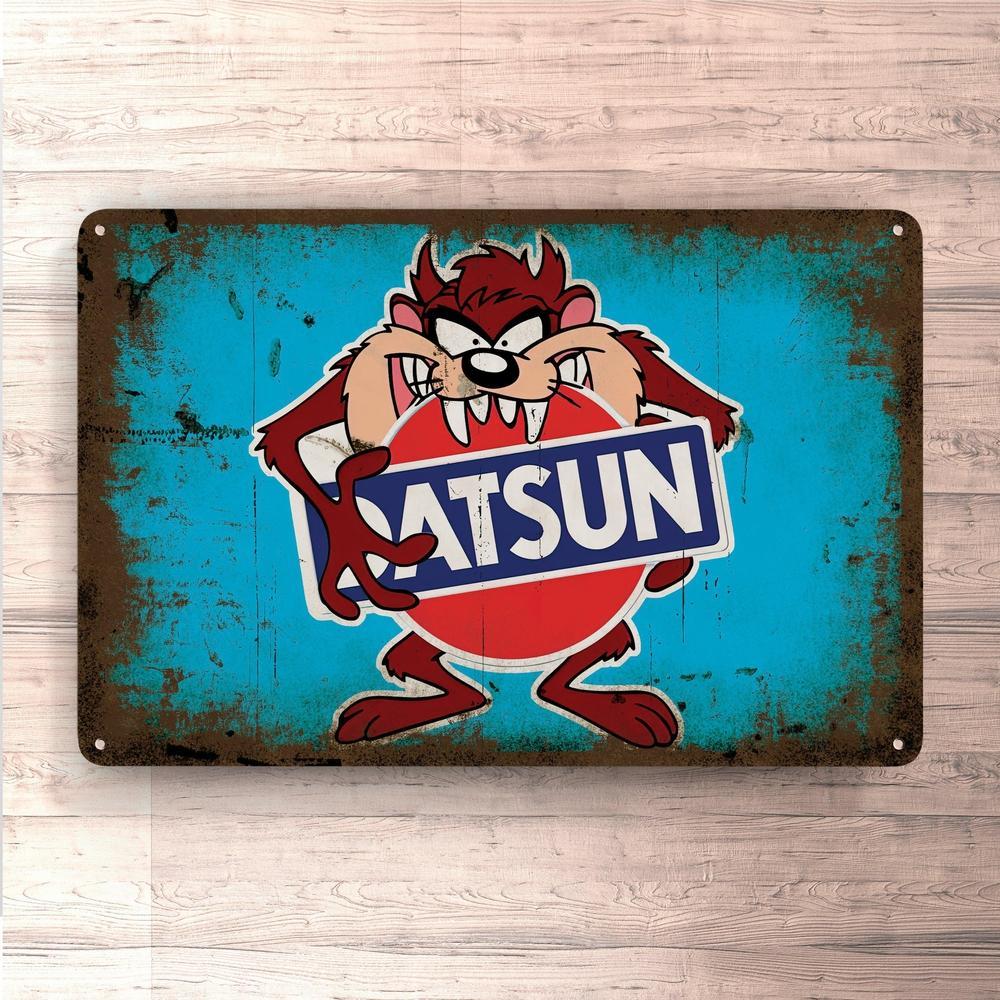 Datsun Taz Vintage Skilte, Musemåtte, Dørmåtte , Plakat-Skilte-Datsun-Garage Culture Shop- garage - man cave - merchandise