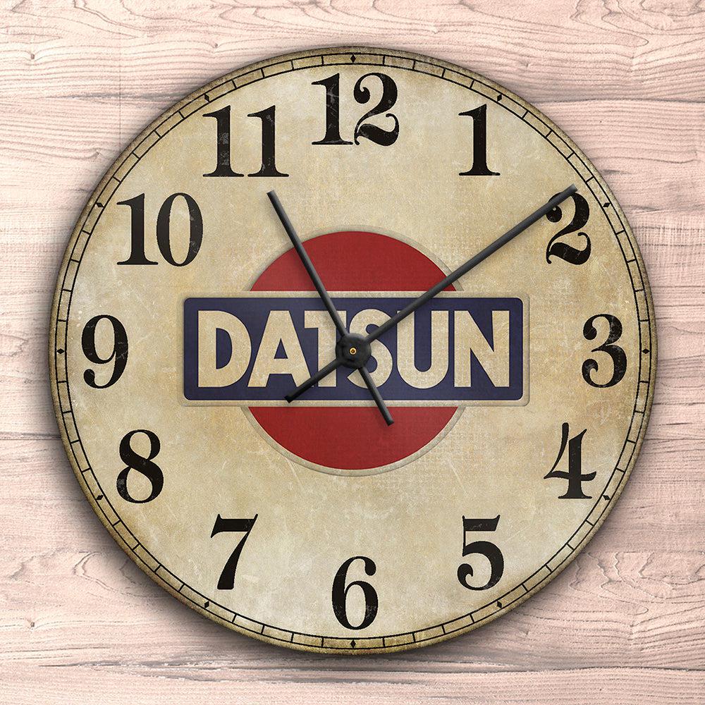 Datsun Vægur Rundt-Clock-Datsun-Garage Culture Shop- garage - man cave - merchandise