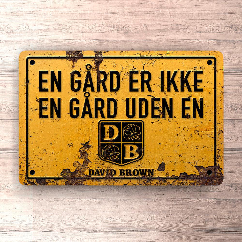 David Brown En Gård Er Ikke En Gård Uden En David Brown Skilte, Musemåtte, Dørmåtte-Skilte-David Brown-Garage Culture Shop- garage - man cave - merchandise
