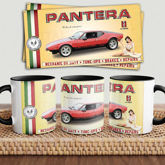 De Tomaso Pantera "To Toner" Vintage Keramisk Krus-Krus-De Tomaso-Garage Culture Shop- garage - man cave - merchandise