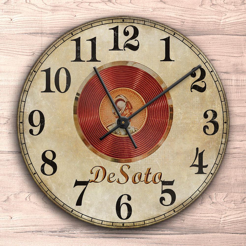 DeSoto Vægur Rundt-Clock-DeSoto-Garage Culture Shop- garage - man cave - merchandise