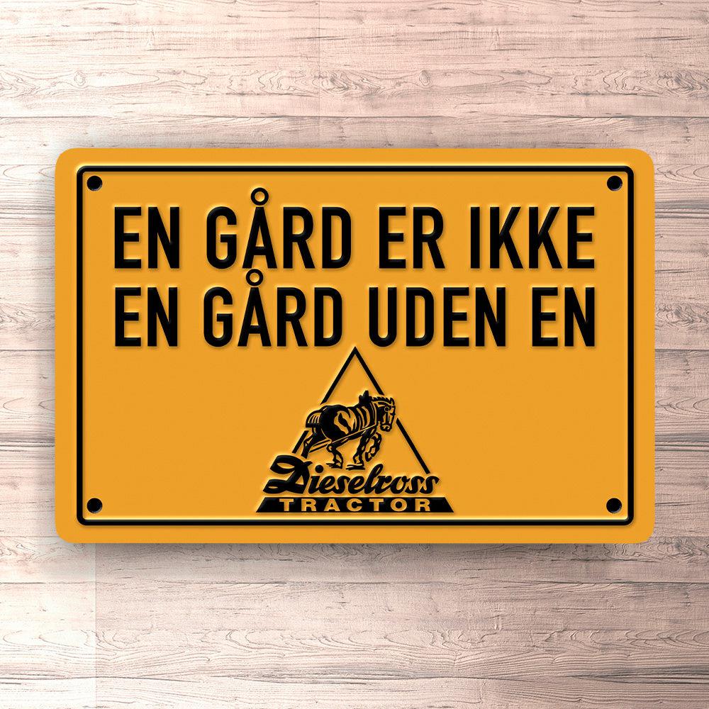 Dieselross En Gård Er Ikke En Gård Uden En Dieselross Skilte, Musemåtte, Dørmåtte , Plakat-Skilte-Dieselross-Garage Culture Shop- garage - man cave - merchandise