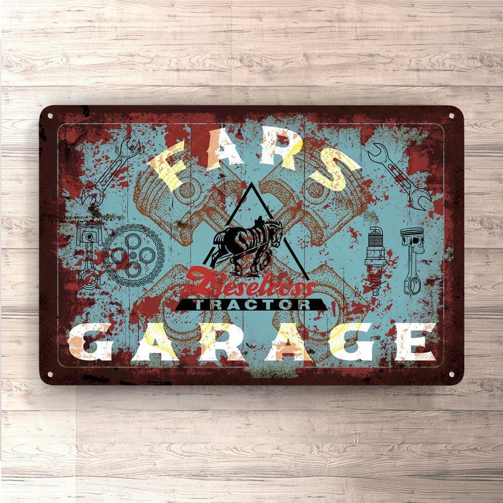 Dieselross Fars Garage Vintage Skilte, Musemåtte, Dørmåtte-Skilte-Dieselross-Garage Culture Shop- garage - man cave - merchandise
