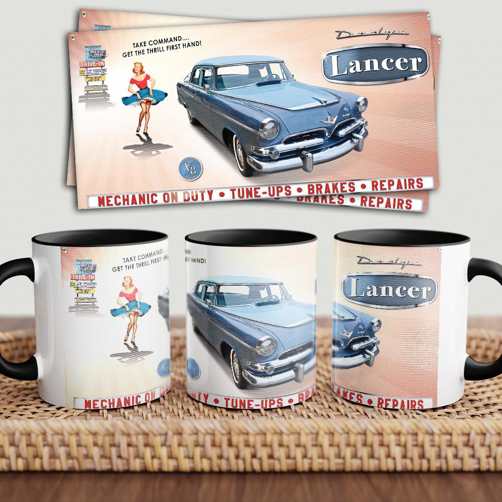 Dodge Lancer "To Toner" Vintage Keramisk Krus-Krus-Dodge-Garage Culture Shop- garage - man cave - merchandise