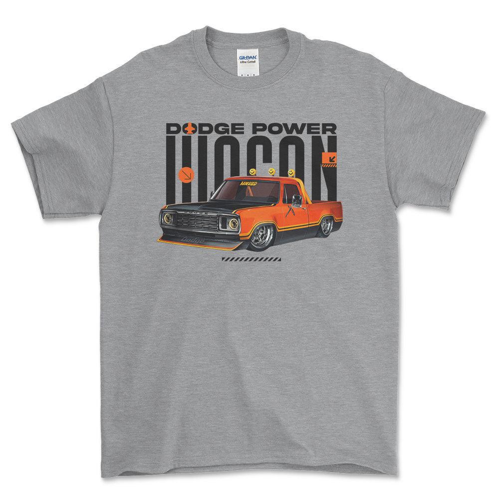 Dodge Power Wagon - Unisex T-Shirt , Bomuld-Beklædning-Dodge-Grå Sport-S-Forside-Garage Culture Shop- garage - man cave - merchandise