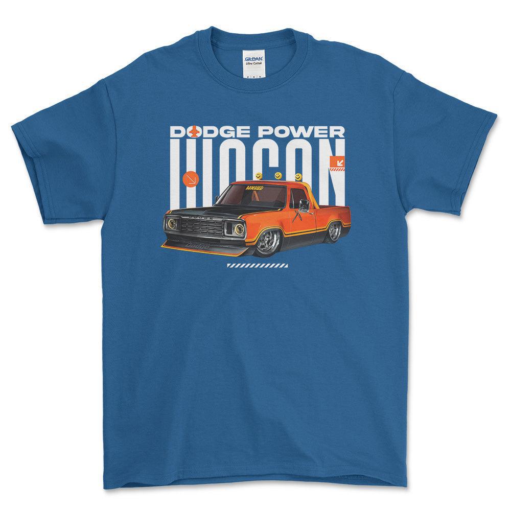 Dodge Power Wagon - Unisex T-Shirt , Bomuld-Beklædning-Dodge-Blå Royal-S-Forside-Garage Culture Shop- garage - man cave - merchandise