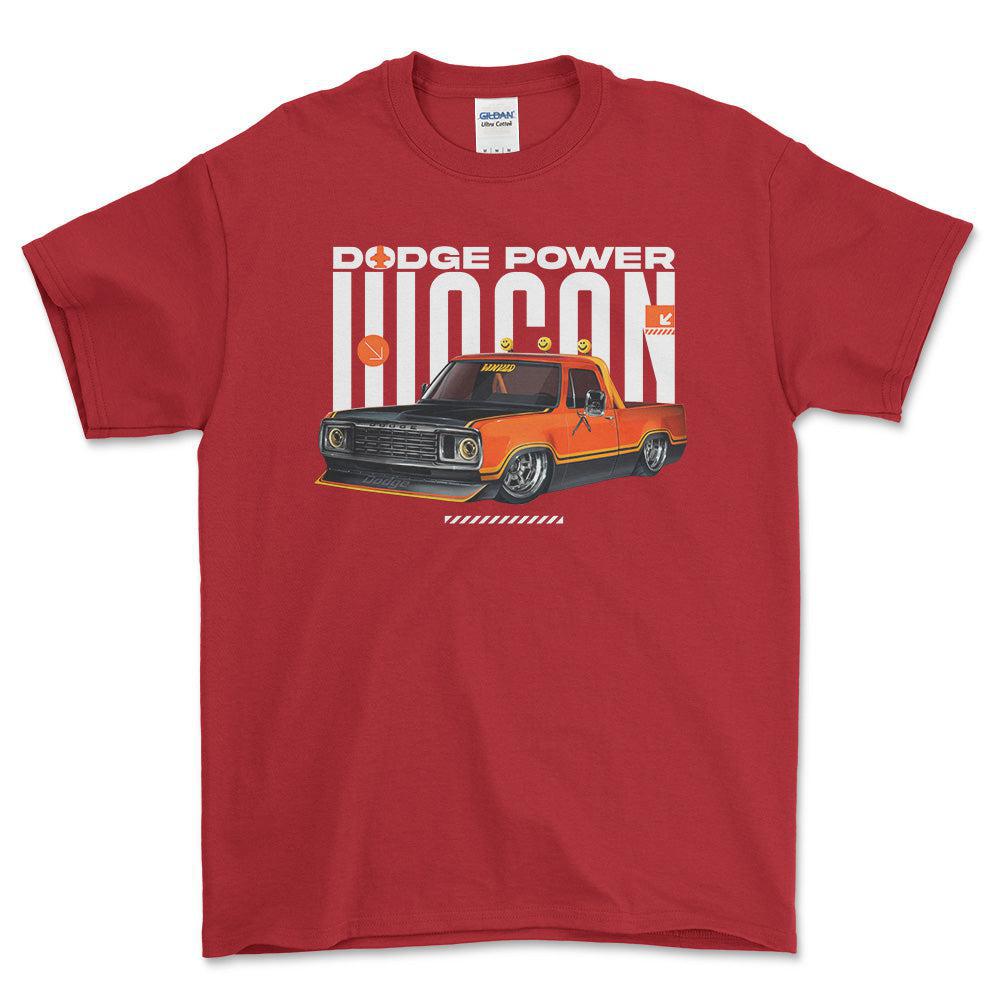 Dodge Power Wagon - Unisex T-Shirt , Bomuld-Beklædning-Dodge-Rød-S-Forside-Garage Culture Shop- garage - man cave - merchandise