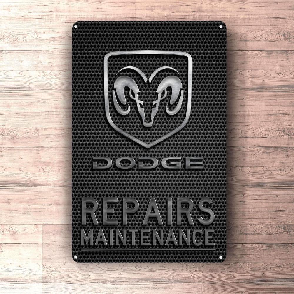 Dodge Repairs Maintenance Skilte, Musemåtte, Dørmåtte-Skilte-Dodge-Garage Culture Shop- garage - man cave - merchandise