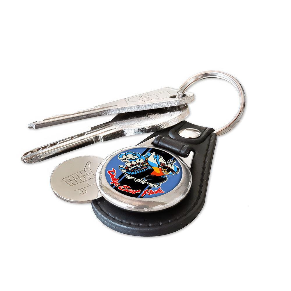 Dodge Scat Pack - Nøglering med Indkøbsvognsmønt – Metal & Kunstlæder-Nøglering-Dodge-Garage Culture Shop- garage - man cave - merchandise