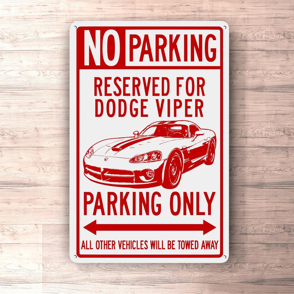 Dodge Viper Parking Only Skilte, Musemåtte, Dørmåtte , Plakat-Parking skilte-Dodge-Garage Culture Shop- garage - man cave - merchandise