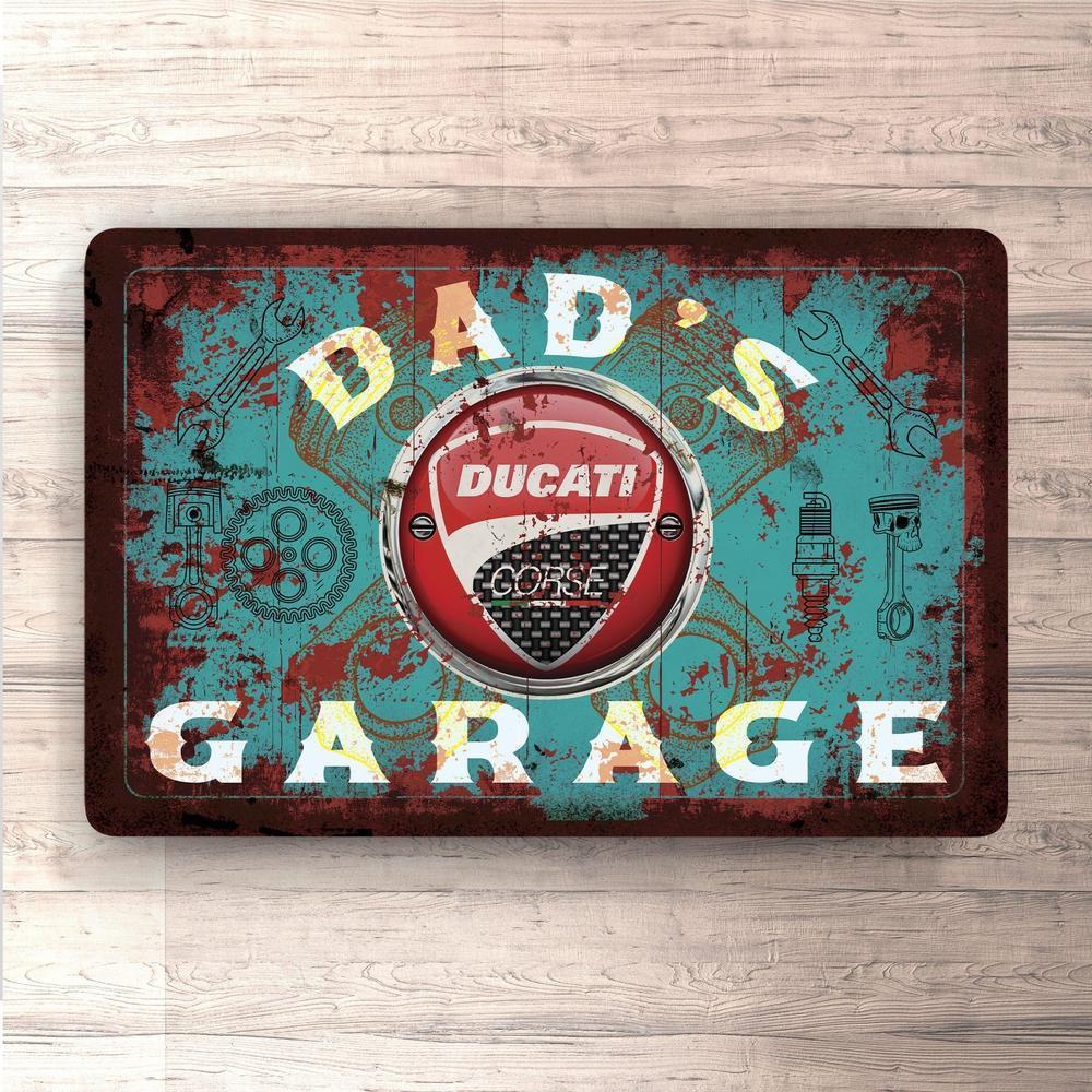 Ducati Dads Garage Vintage Skilte, Musemåtte, Dørmåtte-Skilte-Ducati-Garage Culture Shop- garage - man cave - merchandise