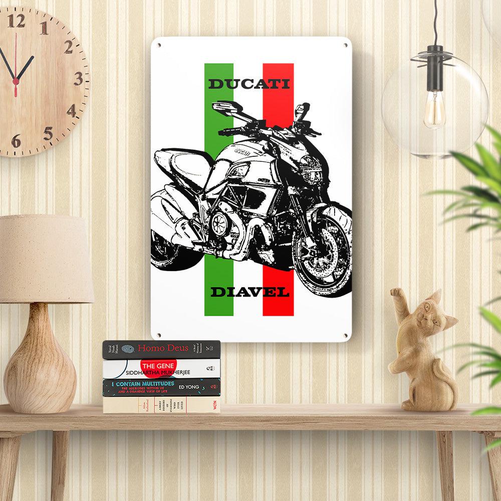 Ducati Diavel Skilte, Musemåtte, Dørmåtte , Plakat-Skilte-Ducati-Garage Culture Shop- garage - man cave - merchandise