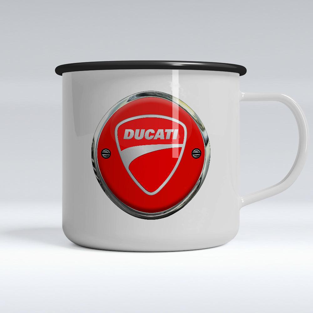 Ducati Emaljekrus-Krus-Ducati-Garage Culture Shop- garage - man cave - merchandise