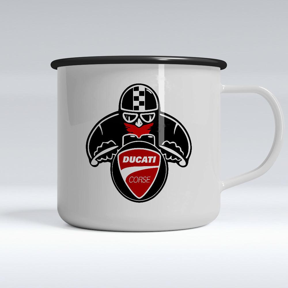Ducati Emaljekrus-Krus-Ducati-Garage Culture Shop- garage - man cave - merchandise