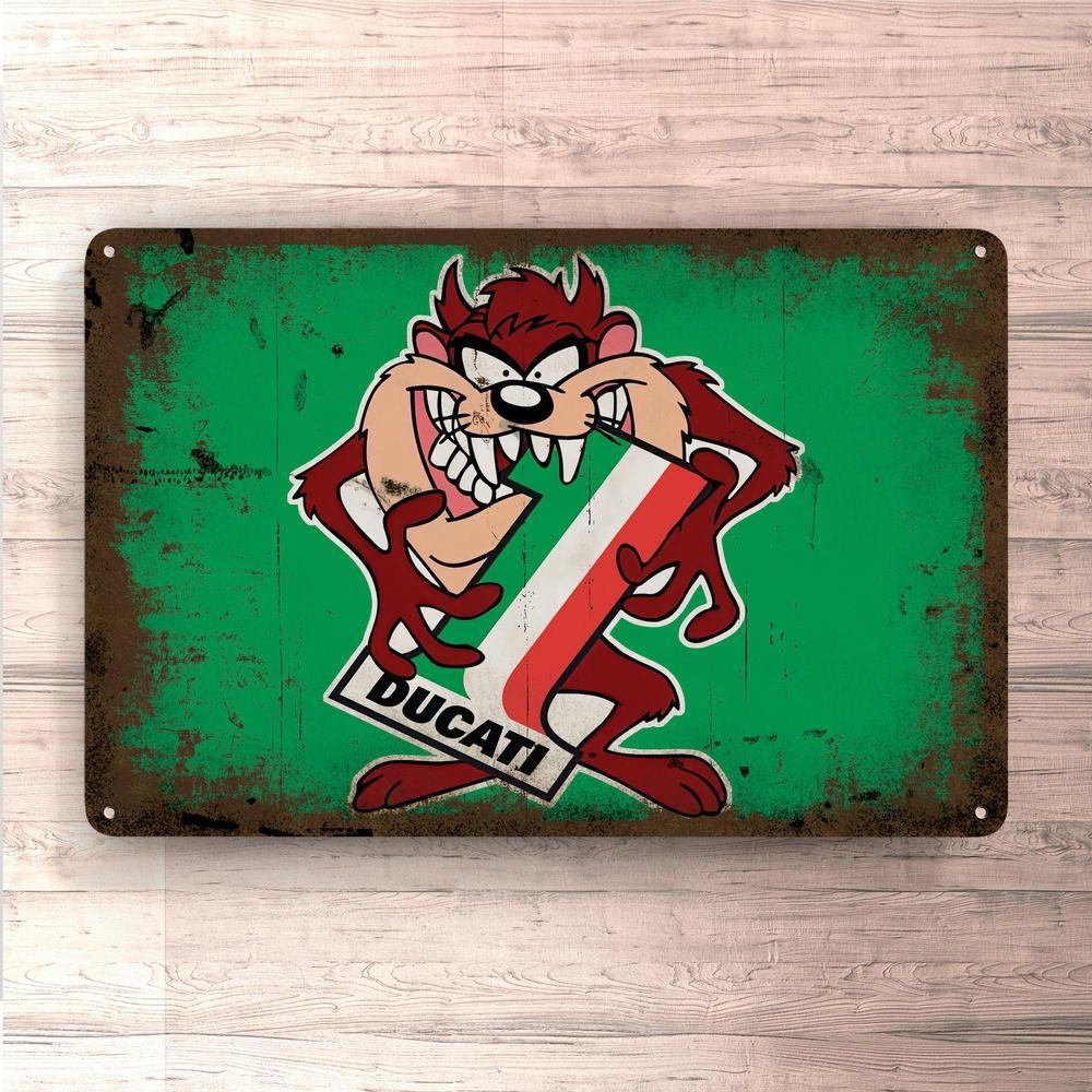 Ducati Taz Vintage Skilte, Musemåtte, Dørmåtte-Skilte-Ducati-Garage Culture Shop- garage - man cave - merchandise