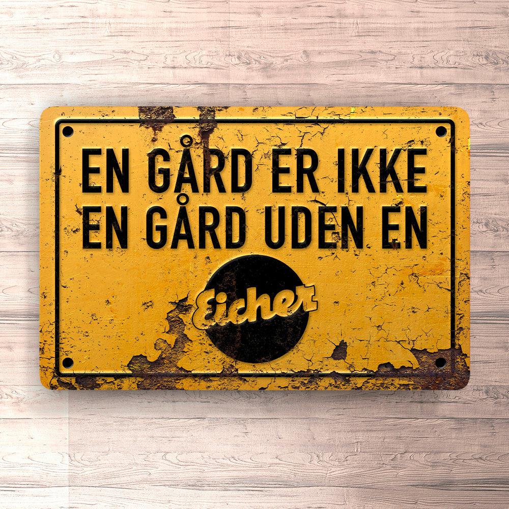 Eicher En Gård Er Ikke En Gård Uden En Eicher Skilte, Musemåtte, Dørmåtte-Skilte-Eicher-Garage Culture Shop- garage - man cave - merchandise