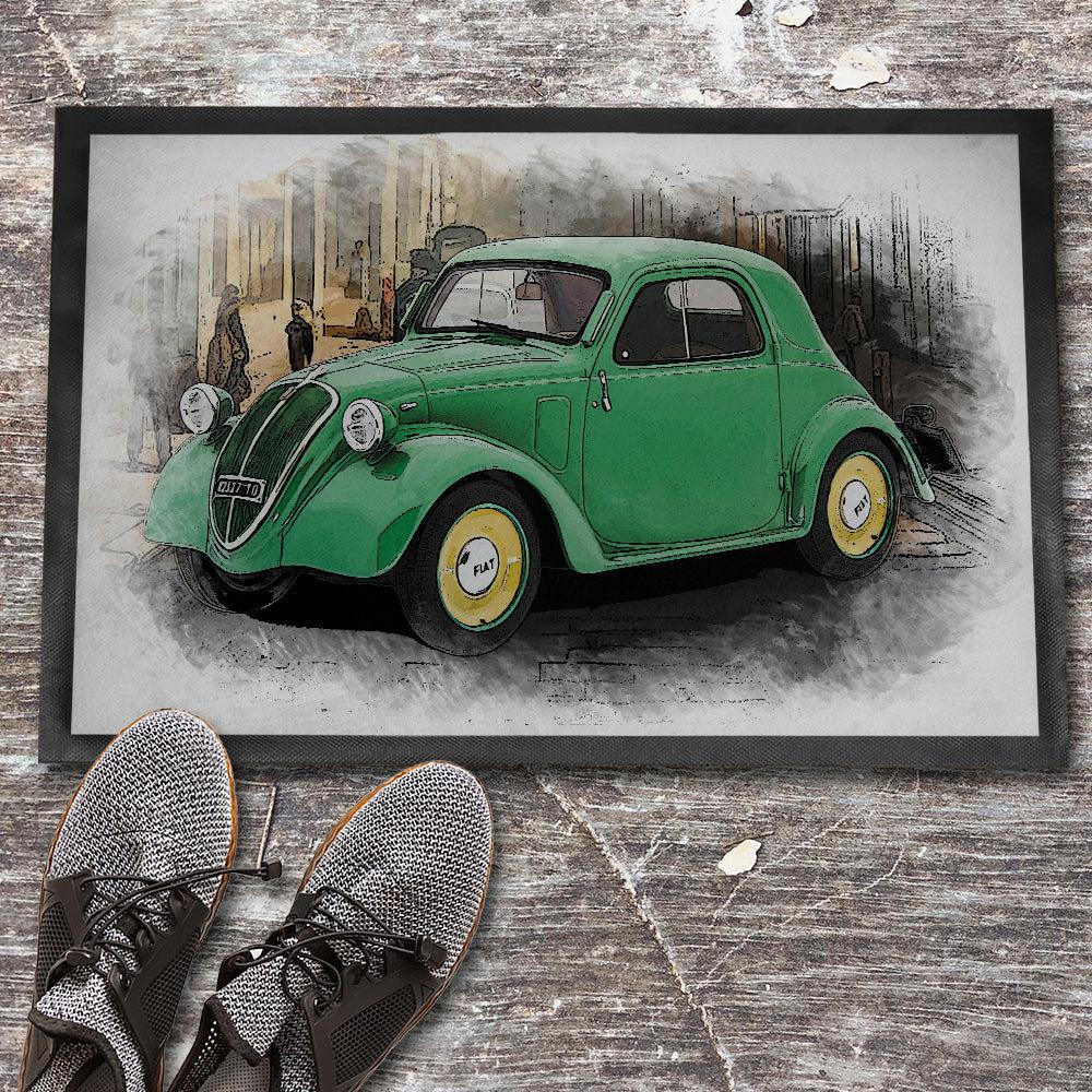 FIAT 500 B TOPOLINO CHIUSA 1948 Skilte, Musemåtte, Dørmåtte , Plakat-Skilte-Fiat-Garage Culture Shop- garage - man cave - merchandise