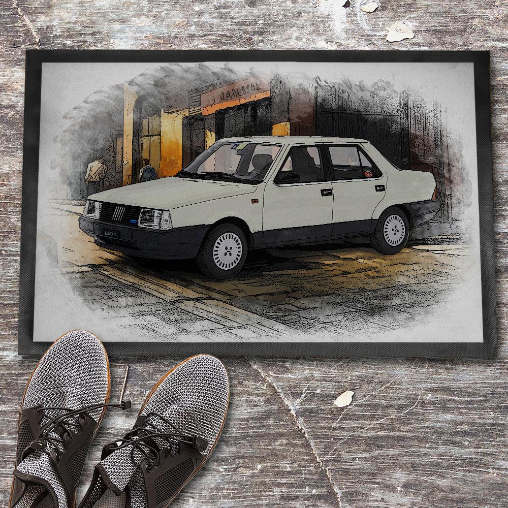 FIAT REGATA 70S 1983 Skilte, Musemåtte, Dørmåtte , Plakat-Skilte-Fiat-Garage Culture Shop- garage - man cave - merchandise