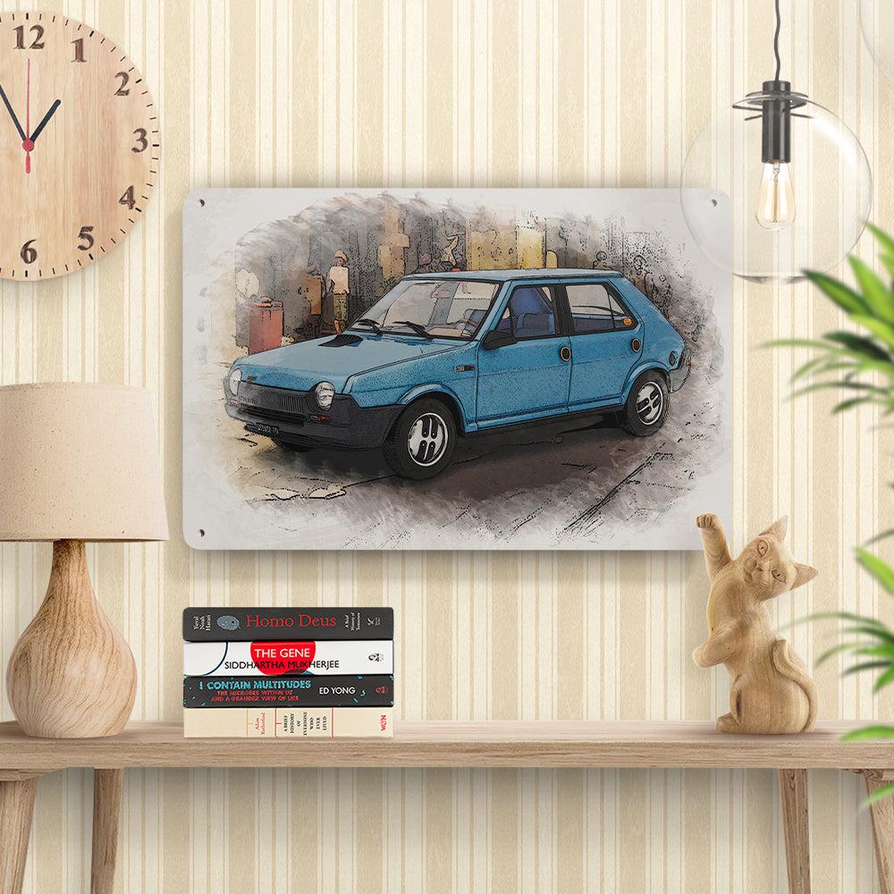 FIAT RITMO 60 CL 1978 Skilte, Musemåtte, Dørmåtte , Plakat-Skilte-Fiat-Garage Culture Shop- garage - man cave - merchandise